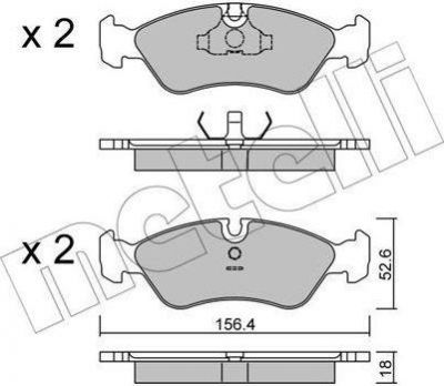 METELLI 22-0117-0 Комплект тормозных колодок, диско