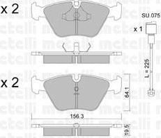 METELLI 22-0122-0K комплект тормозных колодок, дисковый тормоз на 5 Touring (E34)