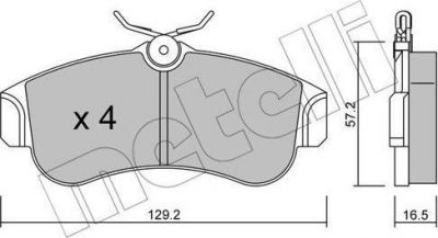 METELLI 22-0123-0 комплект тормозных колодок, дисковый тормоз на NISSAN PRIMERA (P10)