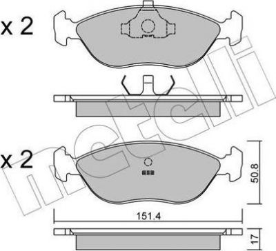 METELLI 22-0126-0 комплект тормозных колодок, дисковый тормоз на VOLVO 460 L (464)