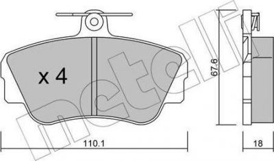 METELLI 22-0130-0 комплект тормозных колодок, дисковый тормоз на VOLVO 460 L (464)