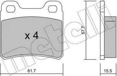 METELLI 22-0141-0 комплект тормозных колодок, дисковый тормоз на OPEL VECTRA A (86_, 87_)