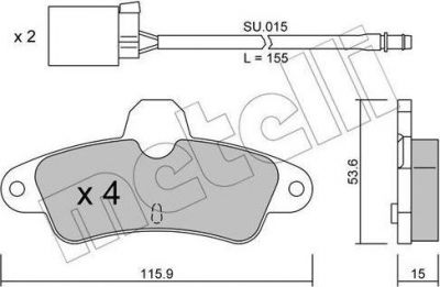 METELLI 22-0143-0K комплект тормозных колодок, дисковый тормоз на FORD MONDEO I седан (GBP)