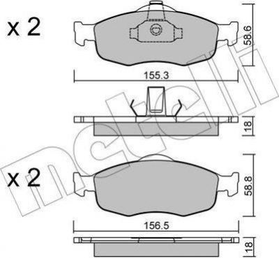 METELLI 22-0146-0 комплект тормозных колодок, дисковый тормоз на FORD SCORPIO I (GAE, GGE)