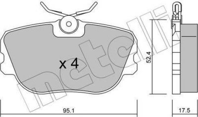 METELLI 22-0150-0 комплект тормозных колодок, дисковый тормоз на SAAB 9000