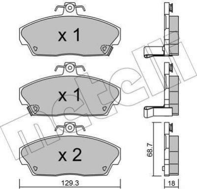 METELLI 22-0174-0 Комплект тормозных колодок, диско