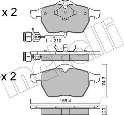 METELLI 22-0181-0 комплект тормозных колодок, дисковый тормоз на AUDI 100 (4A, C4)