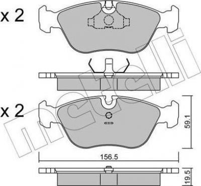 METELLI 22-0182-0 комплект тормозных колодок, дисковый тормоз на VOLVO S70 (LS)