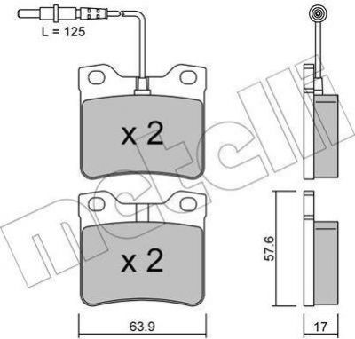 METELLI 22-0192-0 комплект тормозных колодок, дисковый тормоз на PEUGEOT 605 (6B)