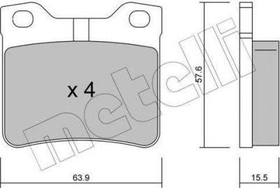 METELLI 22-0192-1 комплект тормозных колодок, дисковый тормоз на PEUGEOT 406 Break (8E/F)