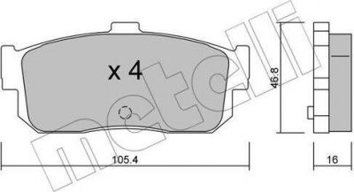 METELLI 22-0193-0 комплект тормозных колодок, дисковый тормоз на NISSAN PRIMERA Traveller (W10)