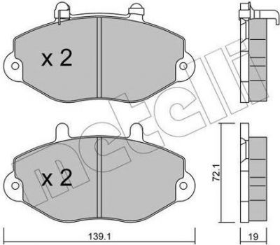 METELLI 22-0195-1 комплект тормозных колодок, дисковый тормоз на FORD TRANSIT c бортовой платформой/ходовая часть (E_ _)