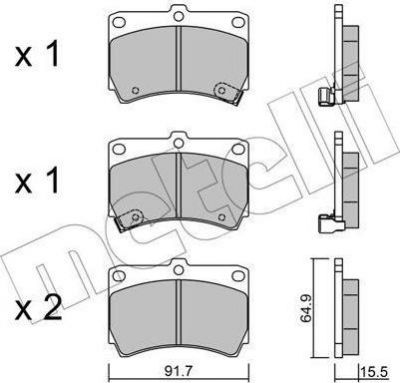 METELLI 22-0196-0 комплект тормозных колодок, дисковый тормоз на MAZDA 323 C IV (BG)