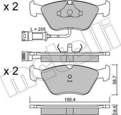 METELLI 22-0205-1 комплект тормозных колодок, дисковый тормоз на FORD SCORPIO I (GAE, GGE)