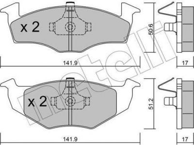 METELLI 22-0206-0 комплект тормозных колодок, дисковый тормоз на VW LUPO (6X1, 6E1)