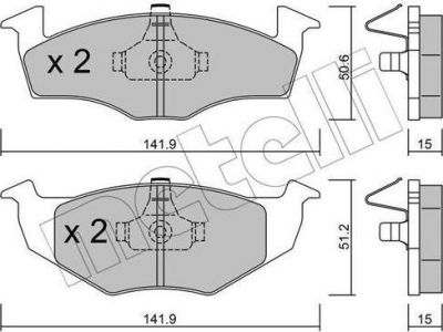 METELLI 22-0206-2 комплект тормозных колодок, дисковый тормоз на VW POLO Variant (6KV5)