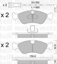 METELLI 22-0208-1K комплект тормозных колодок, дисковый тормоз на OPEL ASTRA F Van (55_)