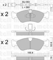 METELLI 22-0208-2K комплект тормозных колодок, дисковый тормоз на OPEL VECTRA B универсал (31_)