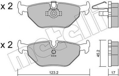 METELLI 22-0210-0 комплект тормозных колодок, дисковый тормоз на 5 Touring (E39)