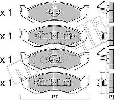 METELLI 22-0218-0 комплект тормозных колодок, дисковый тормоз на JEEP WRANGLER II (TJ)