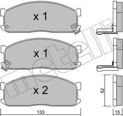 METELLI 22-0232-1 комплект тормозных колодок, дисковый тормоз на MAZDA E-SERIE фургон (SR2)