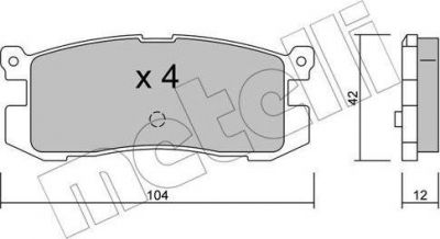 METELLI 22-0233-0 комплект тормозных колодок, дисковый тормоз на MAZDA 626 III Station Wagon (GV)