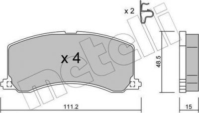 METELLI 22-0248-0 комплект тормозных колодок, дисковый тормоз на SUZUKI BALENO Наклонная задняя часть (EG)