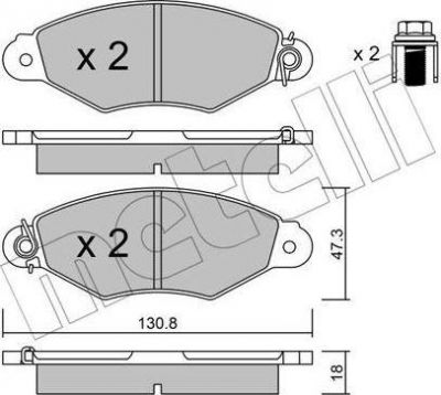 METELLI 22-0253-0 комплект тормозных колодок, дисковый тормоз на NISSAN KUBISTAR фургон (X80)
