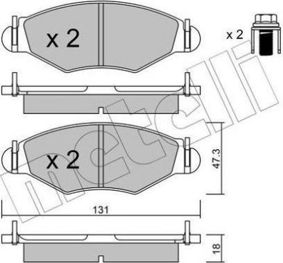METELLI 22-0254-0 Комплект тормозных колодок, диско