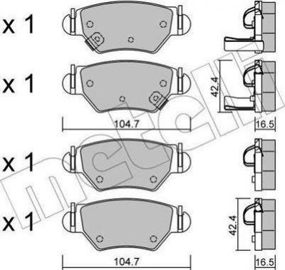 METELLI 22-0259-0 Комплект тормозных колодок, диско