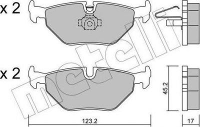 METELLI 22-0261-0 комплект тормозных колодок, дисковый тормоз на MG MG ZT- T