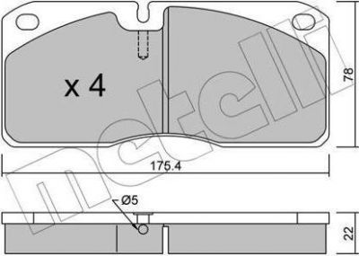 METELLI 22-0269-0 комплект тормозных колодок, дисковый тормоз на IVECO EuroCargo