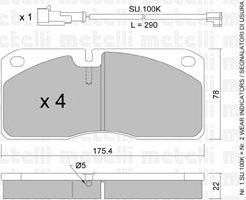 METELLI 22-0269-1K комплект тормозных колодок, дисковый тормоз на IVECO EuroCargo