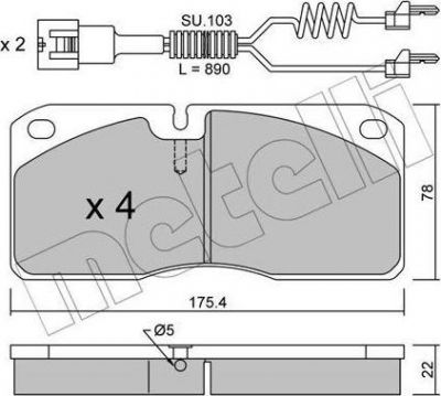 METELLI 22-0269-3K комплект тормозных колодок, дисковый тормоз на RENAULT TRUCKS Midliner