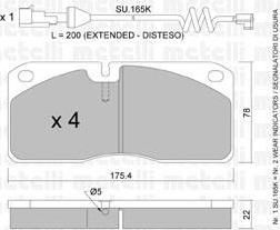 METELLI 22-0269-4K комплект тормозных колодок, дисковый тормоз на IVECO EuroCargo