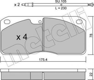 METELLI 22-0270-0K комплект тормозных колодок, дисковый тормоз на NISSAN ATLEON