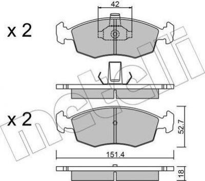 METELLI 22-0274-3 комплект тормозных колодок, дисковый тормоз на FIAT PALIO Weekend (178DX)