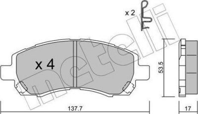 METELLI 22-0295-0 комплект тормозных колодок, дисковый тормоз на SUBARU IMPREZA универсал (GF)