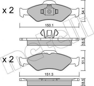 METELLI 22-0315-0 комплект тормозных колодок, дисковый тормоз на FORD FIESTA IV (JA_, JB_)