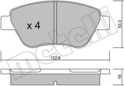 METELLI 22-0321-1 комплект тормозных колодок, дисковый тормоз на FIAT DOBLO Cargo (223)