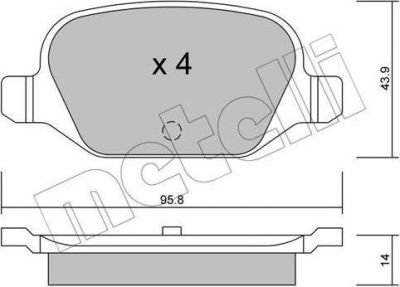 METELLI 22-0324-0 комплект тормозных колодок, дисковый тормоз на FIAT PANDA (169)