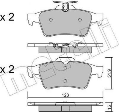 METELLI 22-0337-3 комплект тормозных колодок, дисковый тормоз на FORD TOURNEO CONNECT / GRAND TOURNEO CONNECT Kombi