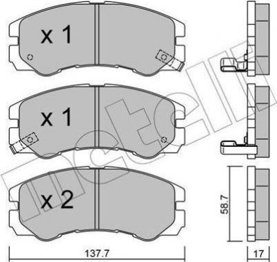 METELLI 22-0357-0 комплект тормозных колодок, дисковый тормоз на OPEL FRONTERA B (6B_)