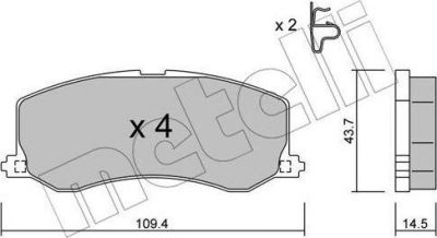 METELLI 22-0417-0 комплект тормозных колодок, дисковый тормоз на SUZUKI SWIFT I (AA)