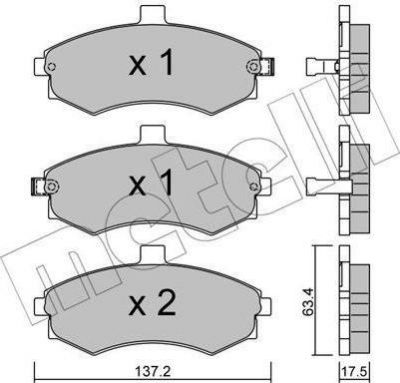 METELLI 22-0504-0 Комплект тормозных колодок, диско