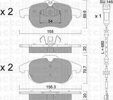 METELLI 22-0540-4K комплект тормозных колодок, дисковый тормоз на FIAT CROMA (194)