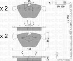 METELLI 22-0558-5K комплект тормозных колодок, дисковый тормоз на 3 купе (E92)