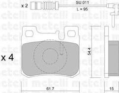 METELLI 22-0566-0K комплект тормозных колодок, дисковый тормоз на MERCEDES-BENZ 190 (W201)