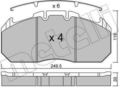 METELLI 22-0587-0 комплект тормозных колодок, дисковый тормоз на MAN TGA