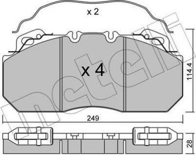 METELLI 22-0589-0 комплект тормозных колодок, дисковый тормоз на RENAULT TRUCKS Premium